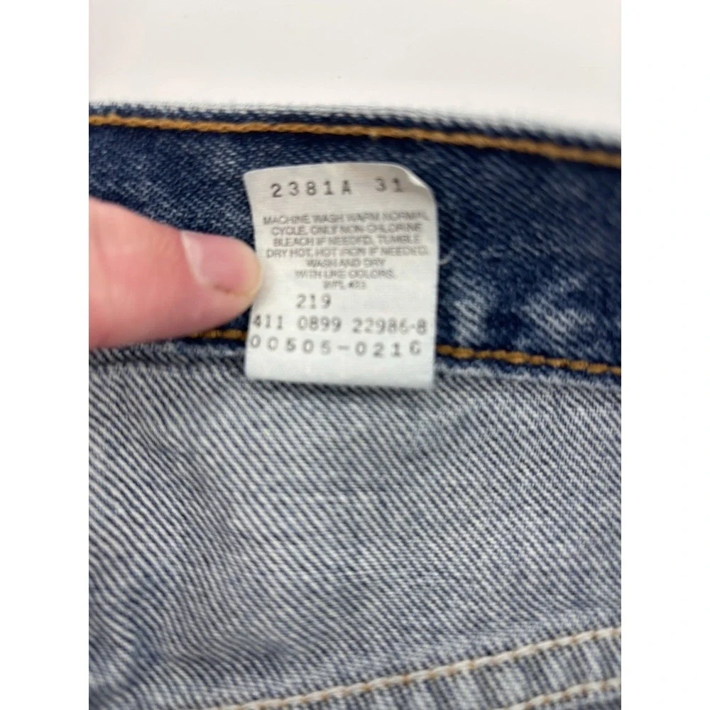 Vtg 1999 Levis 505 Regular Fit Jeans 36x36 Dark Wash Rinse Denim Mexico Y2K 90s